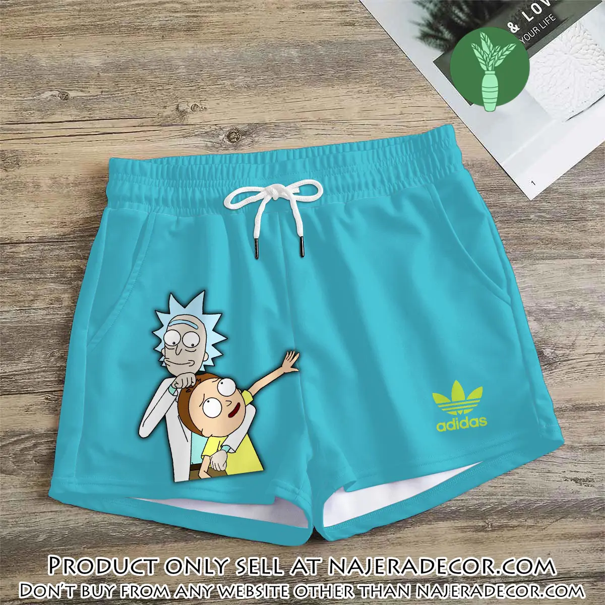 Premium rick and morty in adidas women shorts lady beach shorts wms1084 njr3820849